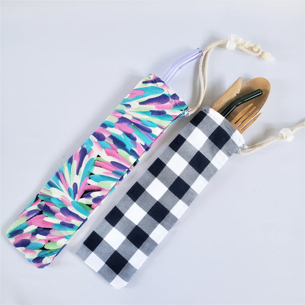 Utensil Bag for Bamboo Utensils, Chopsticks, Pencils, and more!