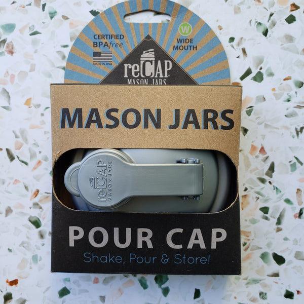 Mason Jar Wide Mouth Lid - Wet Wipe Dispenser, Shake, Pour, & Store!