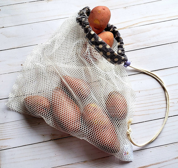 Produce/Laundry Cotton Mesh Bag - Perfect Carryall!