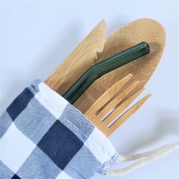 Utensil Bag for Bamboo Utensils, Chopsticks, Pencils, and more!