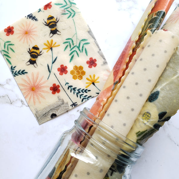 Beeswax Wrap 5 pack 6"x6"